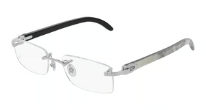002 - Silver with Clear Lenses