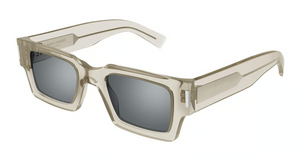 003 - Beige with Silver Lenses