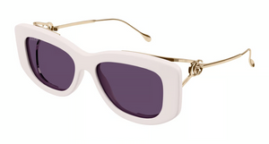 003 - Ivory with Violet Lenses
