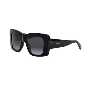 01B - Shiny Black with Grey Gradient Lenses