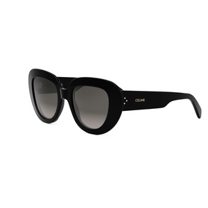 01B - Shiny Black with Grey Gradient Lenses