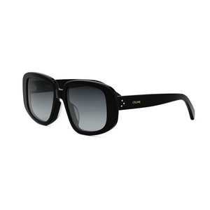 01B - Shiny Black with Grey Gradient Lenses