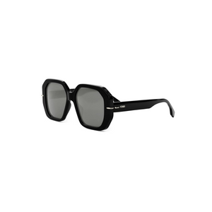 01C - Shiny Black with Silver Mirror Lenses