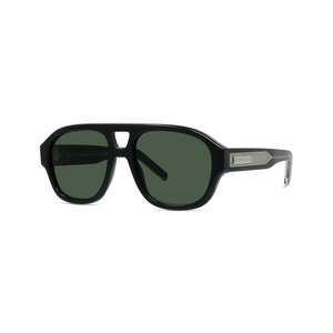 01N - Shiny Black with Green Normal Lenses