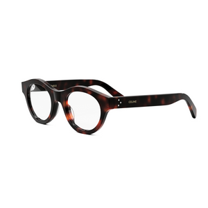 052 - Shiny Dark Havana with Clear Lenses