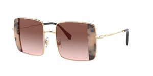 07D0A6 - Pink Gold/Pink Havana with Gradient Brown Lenses
