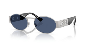 100080 - Silver with Dark Blue Lenses