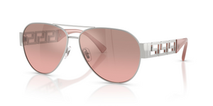 10017E - Silver with Pink Mirror Silver Gradient Lenses