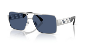 100180 - Silver with Dark Blue Lenses