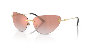 10026F - Gold with Pink Gradient Pink Mirror Lenses
