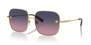 1002I6 - Gold with Pink Gradient Blue Lenses