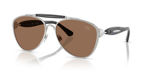 100573 - Silver with Dark Brown Lenses