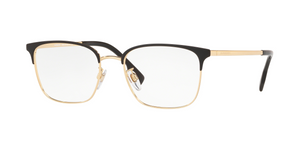 1017 - Matte Black/Gold with Clear Lenses