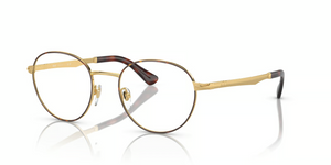 1075 - Gold-Havana with Clear Lenses
