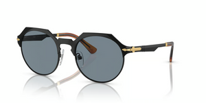 111756 - Black Demishiny/shiny with Light Blue Lenses