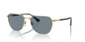 114156 - Gold with Light Blue Lenses