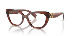 11Q1O1 - Striped Tobacco with Clear Lenses