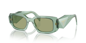 11R10E - Transparent Sage with Green Mirror Internal Silver Lenses