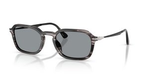 1238R5 - Striped Black & Grey with Blue Lenses