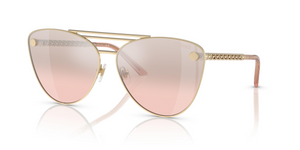 12527E - Pale Gold with Light Pink Mirror Silver Lenses