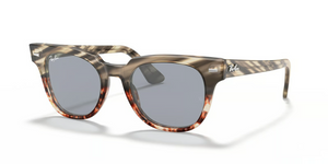 1254Y5 - Striped Grey & Brown with Blue Mirror Gold Lenses