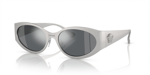 12666G - Matte Silver with Light Grey Mirror Black Lenses