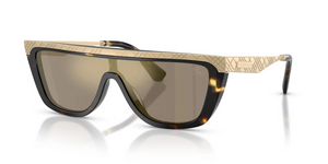 13595A - Yellow Havana with Light Brown Mirror Gold Lenses