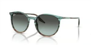 1394GK - Striped Blue & Green with Blue Vintage Lenses