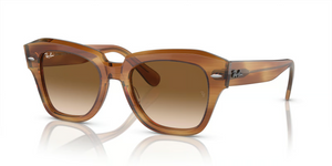 140351 - Striped Brown with Clear & Brown Lenses