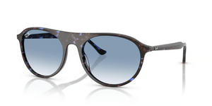 14303F - Havana Blue Turtle with Clear Gradient Blue Lenses