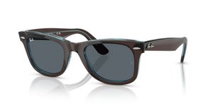 1446R5 - Brown On Transparent Blue with Blue Lenses