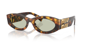 14L50O - Honey Havana with Light Green Lenses