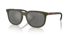15X41A - Matte Green with Grey Mirror Silver Gradient Lenses