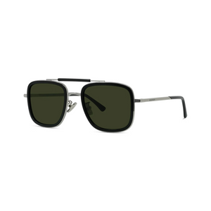 16N - Shiny Silver with Green Normal Lenses