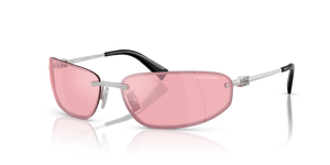 1BC70J - Silver with Pink Mirror Lenses