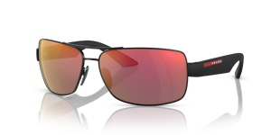1BO10A - Matte Black with Dark Grey Orange Lenses