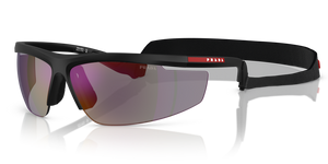 1BO10J - Matte Black with Dark Blue Mirror Violet Lenses
