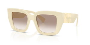 21D90L - Milk with Clear Gradient Brown Lenses