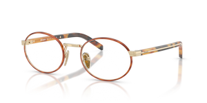 22E1O1 - Pale Gold/Honey Havana with Clear Lenses