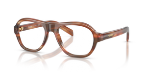 24G1O1 - Striped Oak with Clear Lenses