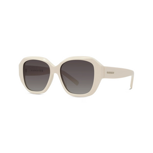 25B - Shiny White with Grey Gradient Lenses