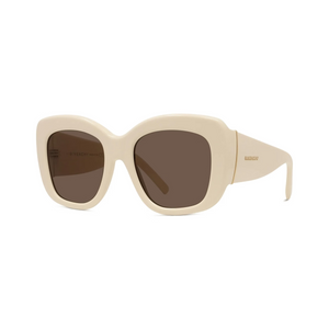 25E - Shiny White with Brown Normal Lenses