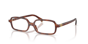 26E1O1 - Striped Tobacco with Clear Lenses