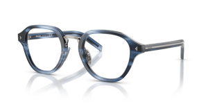 26F1O1 - Striped Blue with Clear Lenses