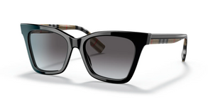 39428G - Black with Light Grey Gradient Dark Blue Lenses