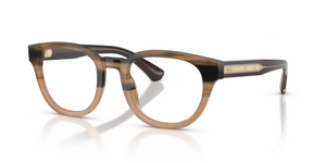 4207 - Striped Beige with Clear Lenses