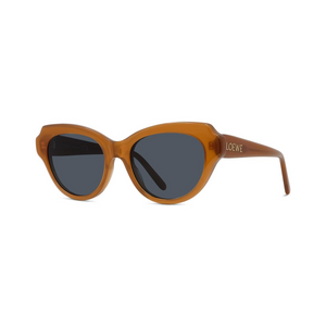 50V - Shiny Brown with Blue Lenses