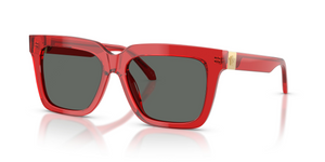 528087 - Transparent Red with Dark Grey Lenses
