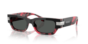545787 - Top Black/Red Havana with Dark Blue Lenses