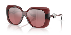55397E - Transparent Red with Pink Mirror Silver Gradient Lenses